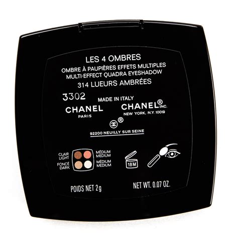 chanel ombres lueurs review|reviews of 314 LUEURS AMBREES, a CHANEL LES 4 OMBRES .